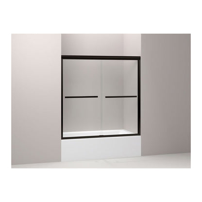 Gradient - Sliding Bath Door - Aluminum - Anodized Dark