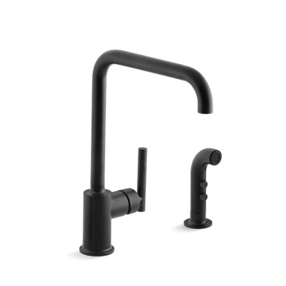 Purist - Kitchen Sink Faucet with Side Spray - Deck Mount