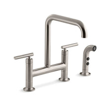 Purist - Bridge Kitchen Sink Faucet with Side - Deck Mount
