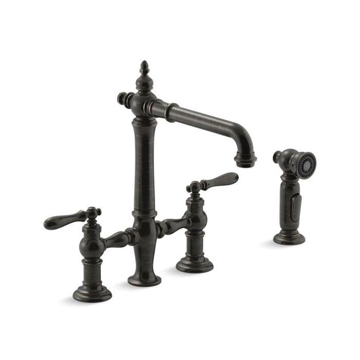 Artifacts Bridge Kitchen Sink Faucet With, Oil Rubbed Bronze