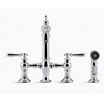 Artifacts - Bridge Sink Faucet with Side Spray - 1.5 GPM