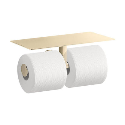 Components - Curved Double Toilet Paper Holder - K-78384-AF
