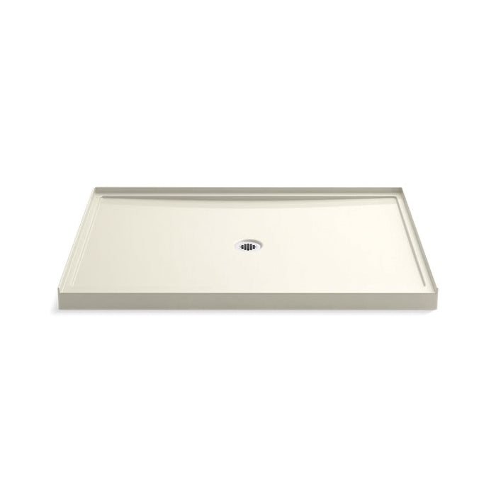 Rely Center Drain, 60 in L x 42 in W x 4-1/4 in D, White