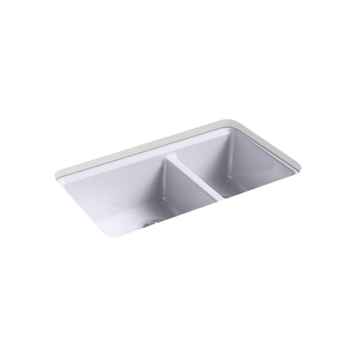 Riverby - 33" Center Rear Drain Kitchen Sink - Double Bowl