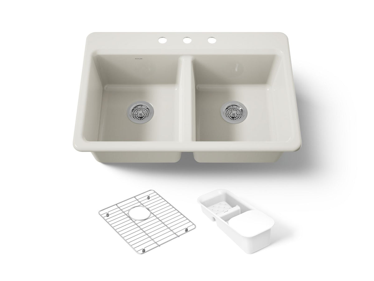 Riverby - 33" Kitchen Sink - Top - Double Bowl