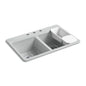 Riverby - 33" Kitchen Sink - Top - Double Bowl