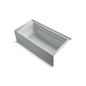 Archer Bathtub, Ice Gray, 36 in