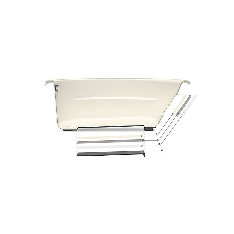 Archer Bathtub, Black, 66 in