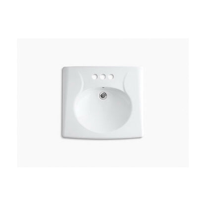 Brenham - 21-15/16" Bathroom Sink with Overflow - Oval Basin