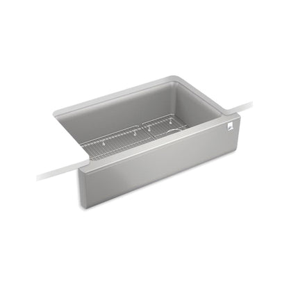 Cairn - 34" Kitchen Sink with Tall Apron - Matte Gray