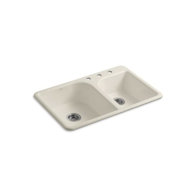 Efficiency - 33" Kitchen Sink - Top - Double Bowl
