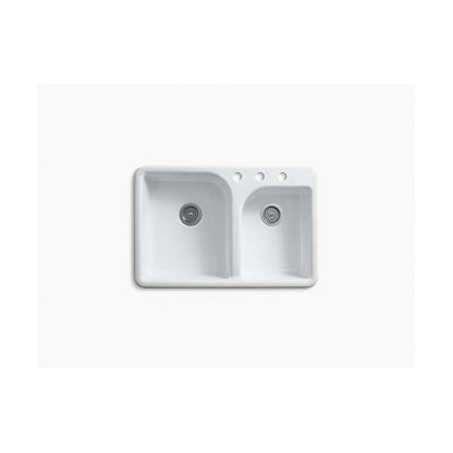 Efficiency - 33" Kitchen Sink - Top - Double Bowl