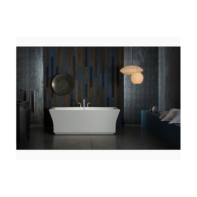 Stargaze - Bathtub with Fluted Shroud - Biscuit - Acrylic