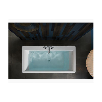 Stargaze - Bathtub with Fluted Shroud - Biscuit - Acrylic