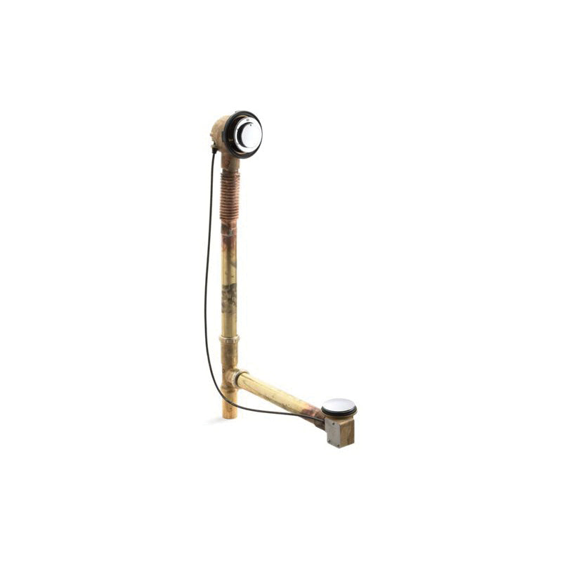 Closing Overflow Bath Drain - 25-3/16" H x 3" W