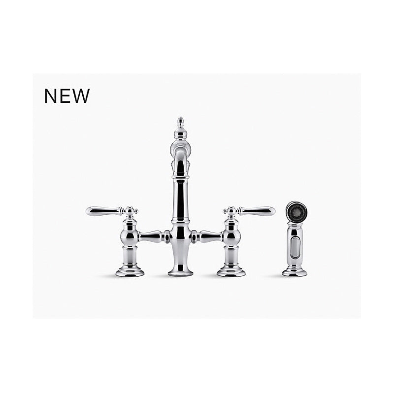 Artifacts - Bridge Sink Faucet with Side Spray - 1.5 GPM
