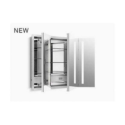 Verdera - Lighted Mirrored Cabinet - Aluminum
