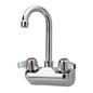 Krowne® 10-400L Silver Wall Mount Faucet, 2 gpm, 4 in Center, Gooseneck Spout, Side Spray(Y/N): No, Import