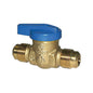 LEGEND 102-312 T-3000 1-Piece Ball Valve, 3/8 in Nominal, Flare End Style, Brass Body, Synthetic Fiber/NBR Softgoods, Import
