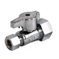 T-596NL - 5/8 x 3/8" 1/4 Turn Straight Stop Valve - Brass