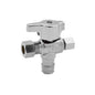 LEGEND 114-802NL T-597NL 1/4 Turn Dual Outlet Supply Stop Valve, 1/2 x 3/8 x 1/4 in Nominal, Expansion PEX x Compression x Compression End Style, 125 psi Pressure, Brass Body, Polished Chrome, Import