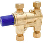 LEGEND 115-282NL T-47NL No Lead Thermostatic Mixing Valve, 3/8 in Nominal, 150 psi Pressure, 0.25, 3.2 gpm Flow, Brass Body