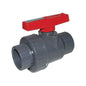 T-645 - 1/2" Single Union Ball Valve with Handle - Upvc
