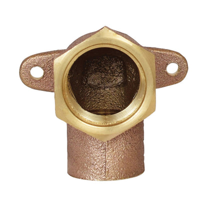 1/2" Drop-Ear Elbow - Cast Brass - Solder x FNPT