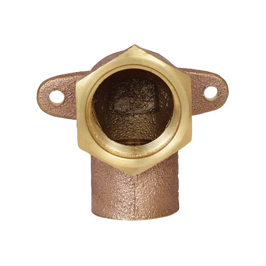 1/2" Drop-Ear Elbow - Cast Brass - Solder x FNPT