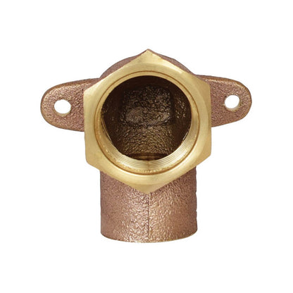 1/2" Drop-Ear Elbow - Cast Brass - Solder x FNPT