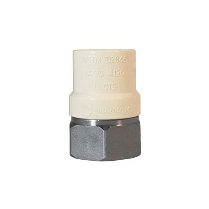3/4" Pipe Adapter - 304 Stainless Steel - FNPT x CPVC