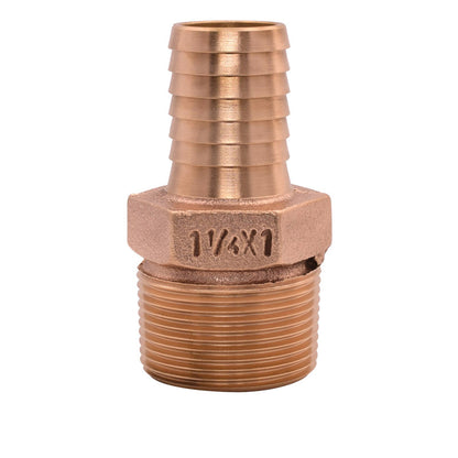 1 x 1-1/4" Reducing Adapter - Cast Bronze - Insert x MNPT