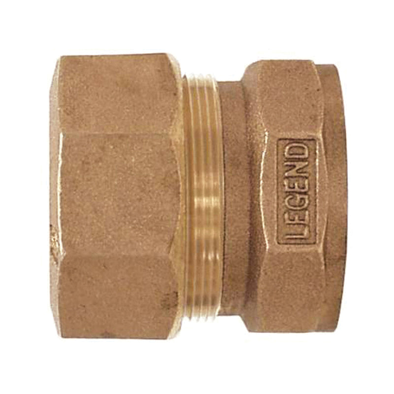T-4355NL - 1-1/4" Coupling - Bronze - CTS Compression x FNPT