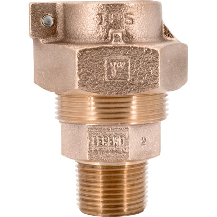 LEGEND 313-240NL T-4320NL No Lead Water Service Fitting, 2 in Nominal, PEP x MNPT End Style, Bronze
