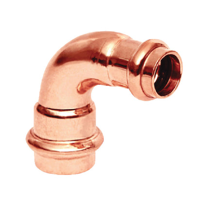 3/4 x 1/2" 90° Reducing Elbow - Copper - Press