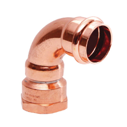 3/4" 90° Elbow - Copper - Press x FNPT