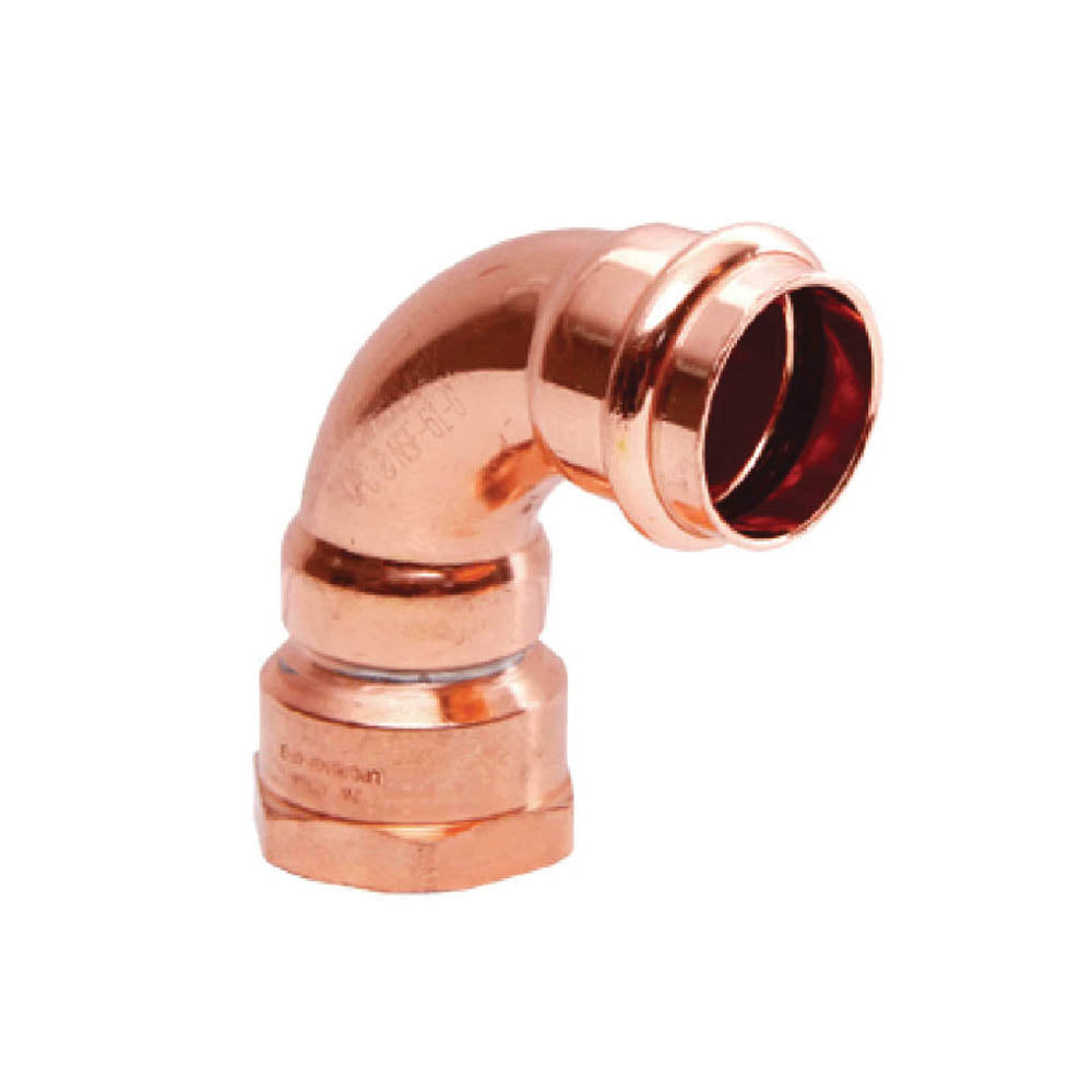 3/4" 90° Elbow - Copper - Press x FNPT