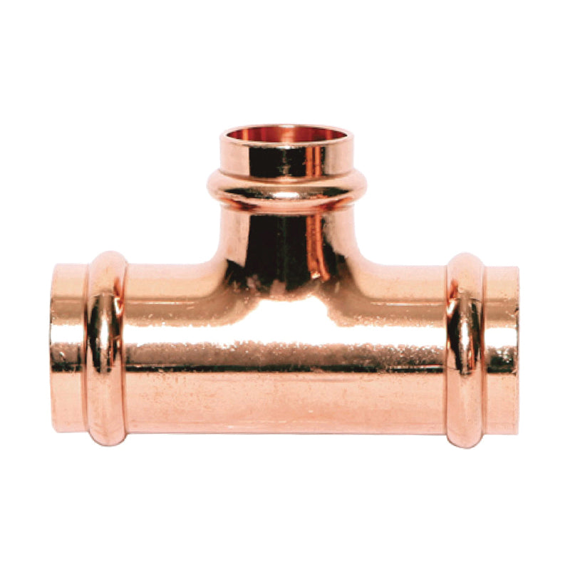 2 x 1-1/2 x 1-1/4" Reducing Tee - Copper - Press