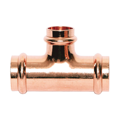 2 x 1-1/2 x 1-1/4" Reducing Tee - Copper - Press