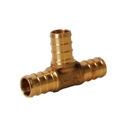 1-1/4" Tee - Dzr Forged Brass - PEX