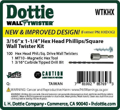 Twister Kit - 3/16" Drill - Carbon Steel