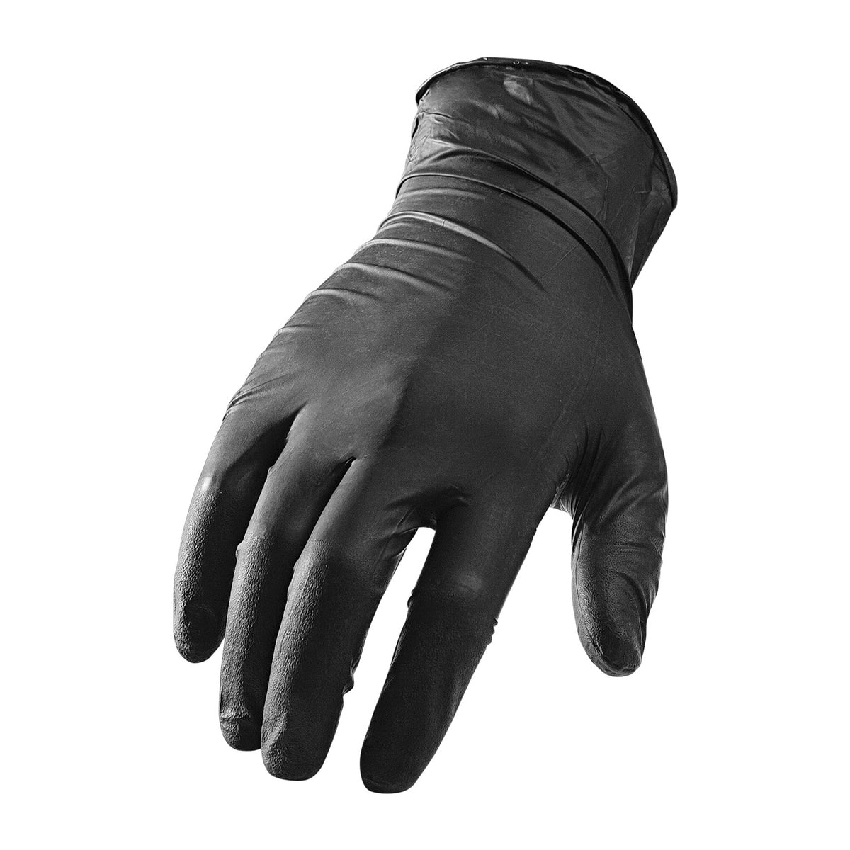 LIFT GNX-1KL Ni-Flex Disposable Gloves, L, Nitrile, Black, 9.6 in L, Powder-Free, 5 mil THK