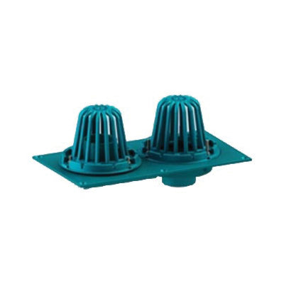 Tech Specialties™ Frank Pattern™ 850-4N Combination Roof and Overflow Drain, 4 in Outlet, No-Hub Connection, Cast Iron Drain