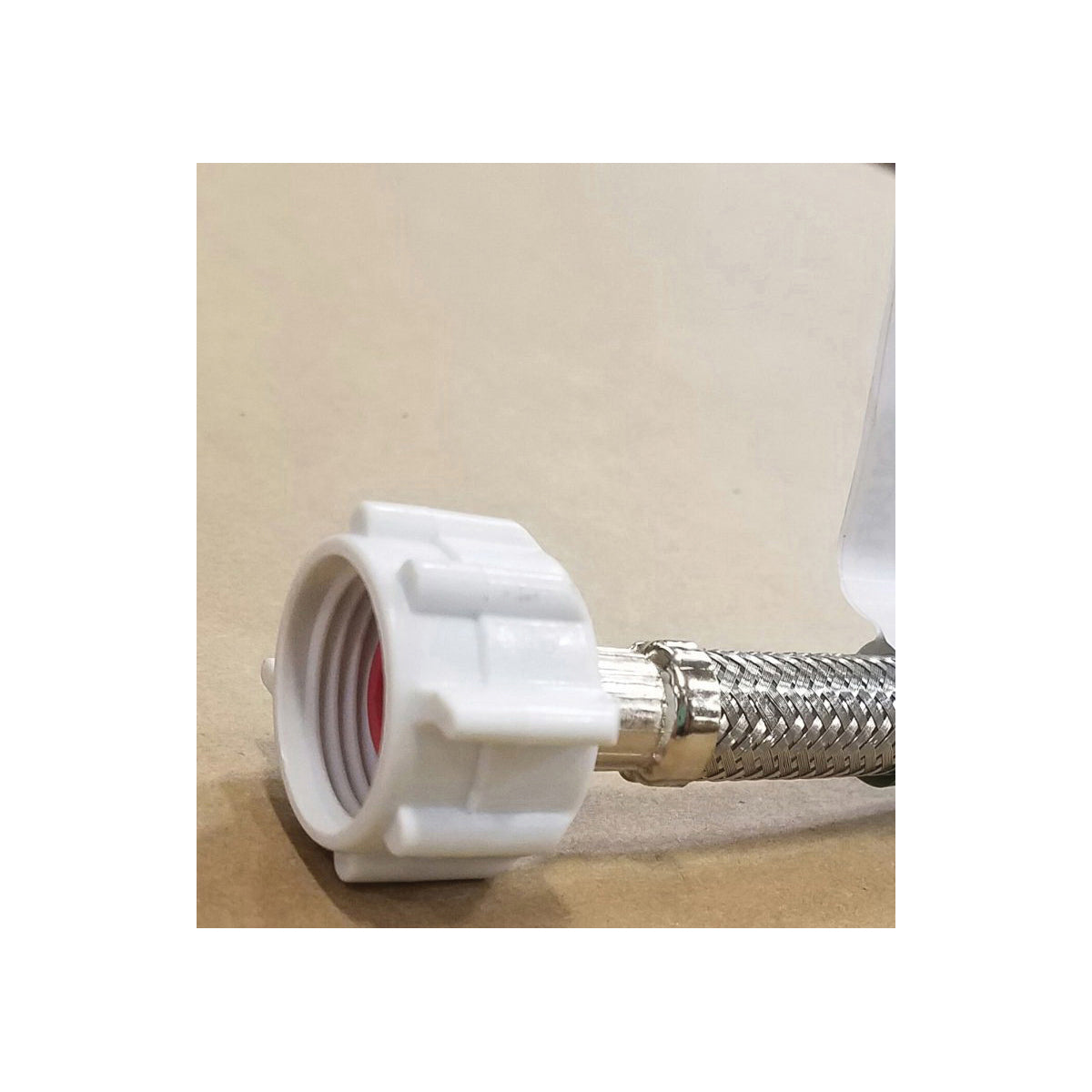 Aquaflo® MightyFlex™ KWC-116-PP Toilet Connector, 3/8 x 7/8 in, Compression x Ballcock, 16 in L, 160 psi, Stainless Steel