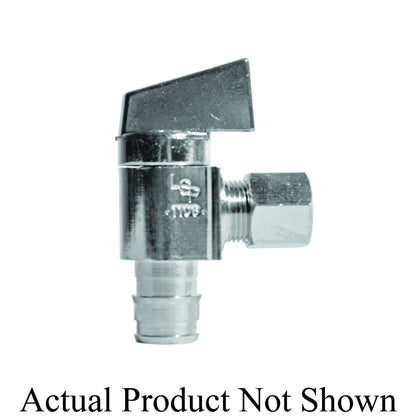 1/2 x 3/4" Angle Stop Quarter-Turn Ball Valve - Brass