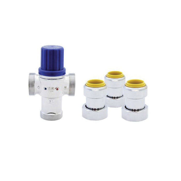 T-45NL - 3/4" 3-Way Thermostatic Mixing Valve - Push-Fit