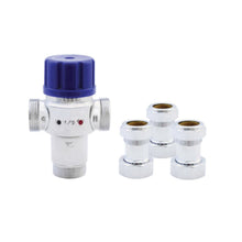 LEGEND 115-273NLC T-46NL 3-Way Radiant Thermostatic Mixing Valve, 1/2 in Nominal, Compression End Style, 145 psi CWP Pressure, 15 gpm Flow Rate, Forged Brass Body, Domestic
