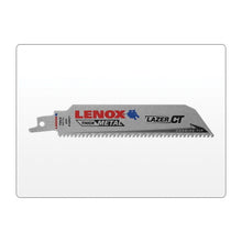 Lenox® LAZER CT™ 2014223 Straight Back Reciprocating Saw Blade, 6 in L x 1 in W, 8, Steel Body, Universal/Toothed Edge Tang