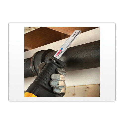 Lenox® LAZER CT™ 2014223 Straight Back Reciprocating Saw Blade, 6 in L x 1 in W, 8, Steel Body, Universal/Toothed Edge Tang