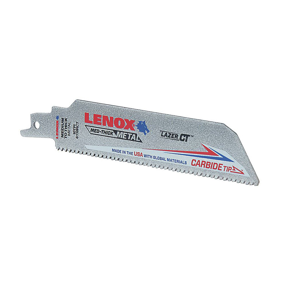 Straight Reciprocating Saw Blade - 10 TPI - Steel